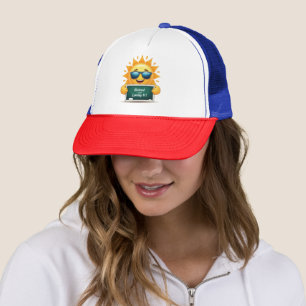 Casquette Drôle "Retraité et l'adorant !" Soleil heureux en 