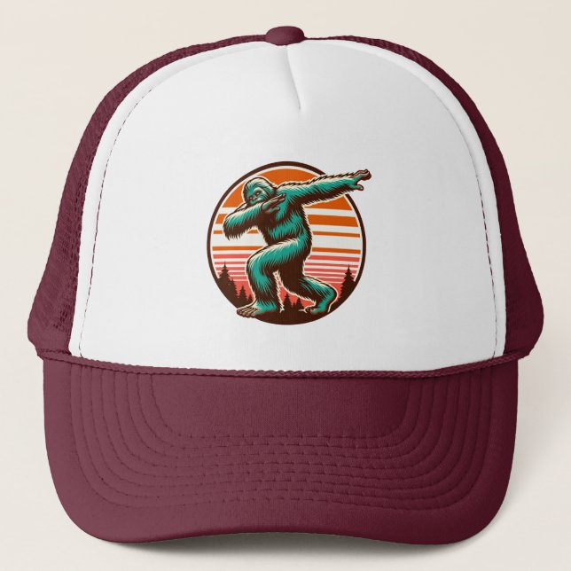 Casquette Drôle Sasquatch Bigfoot Dabbing Personnalisé (Devant)