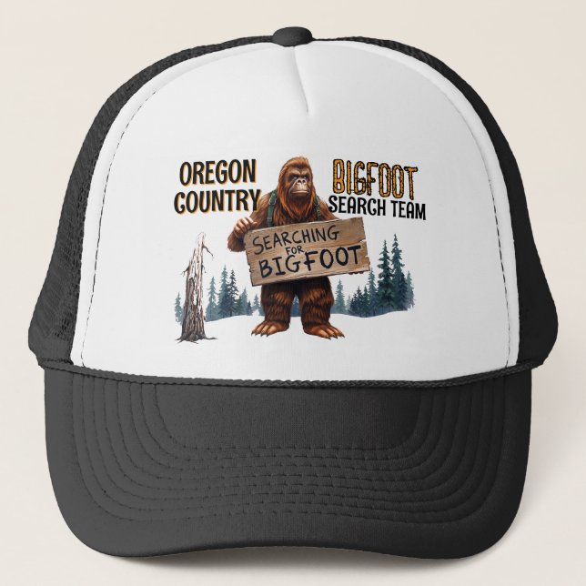Casquette Drôle Sasquatch Bigfoot Dans Les Bois (Devant)