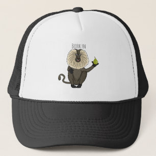 Casquette Drôle singe-singe macaque à queue de lion