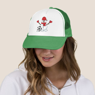 Casquette Drôle Snowman avec balle de football