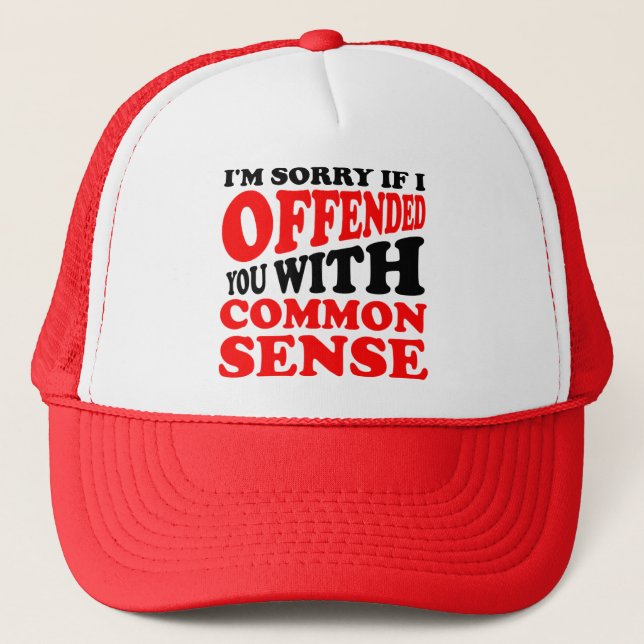 Casquette drôle Tu es offensé par le bon sens (Devant)