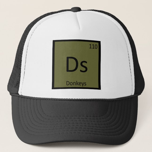Casquette Ds - Ânes Chimie Tableau Périodique Élément (Devant)