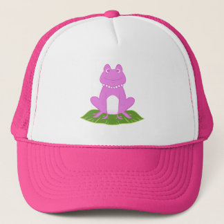 Casquette du camionneur des femmes de grenouille