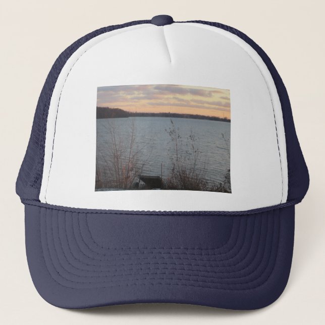 Casquette du coucher de soleil sur le lac Shore (Devant)