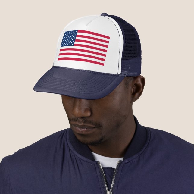Casquette du drapeau américain - USA - Patriotique (En situation)