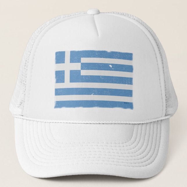 Casquette du drapeau de la Grèce vintage (Devant)