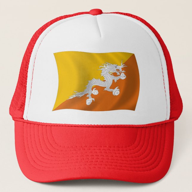 Casquette du drapeau du Bhoutan (Devant)
