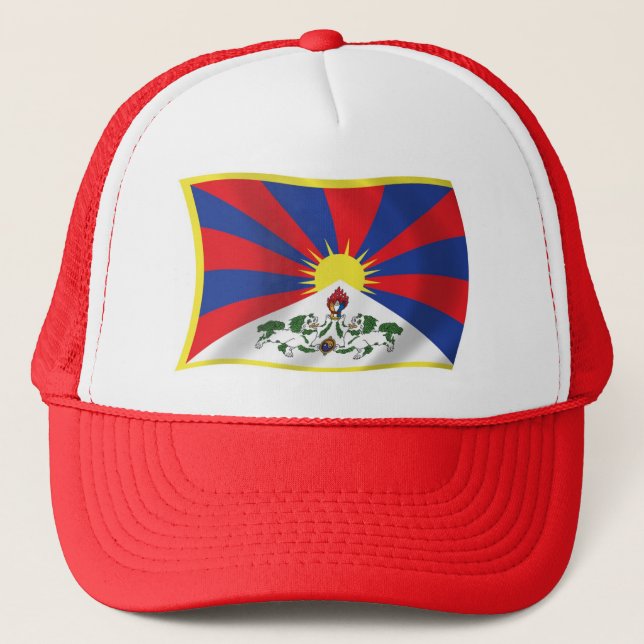 Casquette du drapeau du Tibet (Devant)