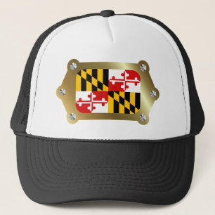 Casquette du drapeau encadré du Maryland
