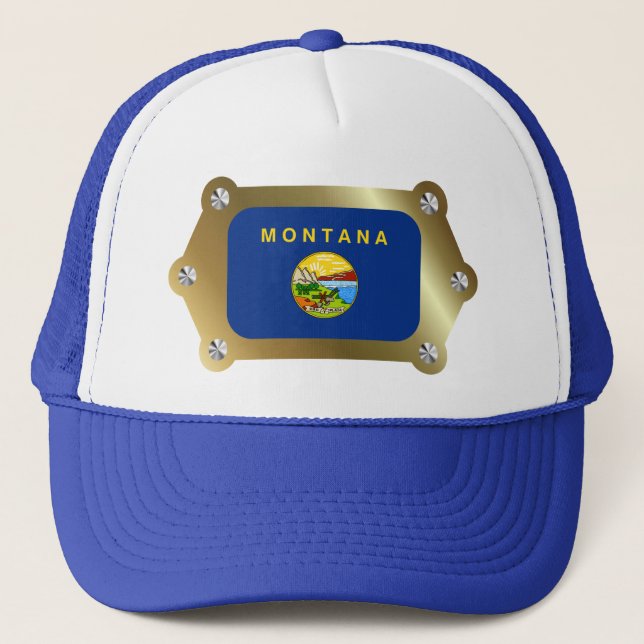 Casquette du drapeau encadré Montana (Devant)