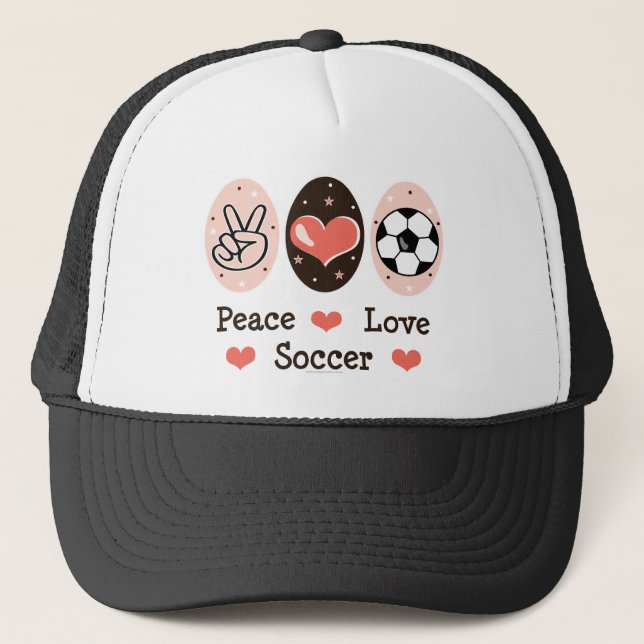 Casquette du football d'amour de paix (Devant)