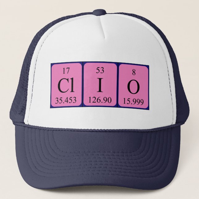 Casquette du nom de table périodique clio (Devant)