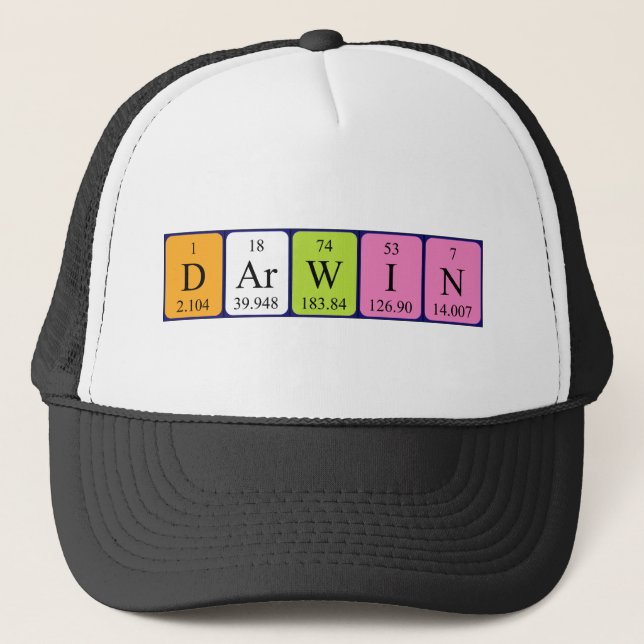 Casquette du nom de table périodique Darwin (Devant)