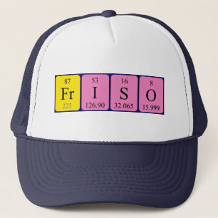 Casquette du nom de table périodique de Friso