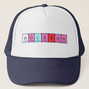Casquette du nom de table périodique de Houston