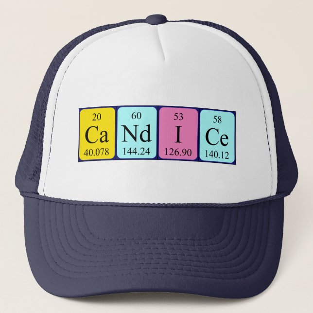 Casquette du nom de table périodique de la canne (Devant)
