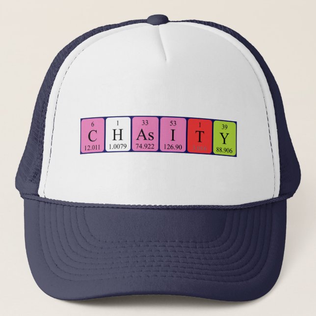 Casquette du nom de table périodique de la chaîne (Devant)