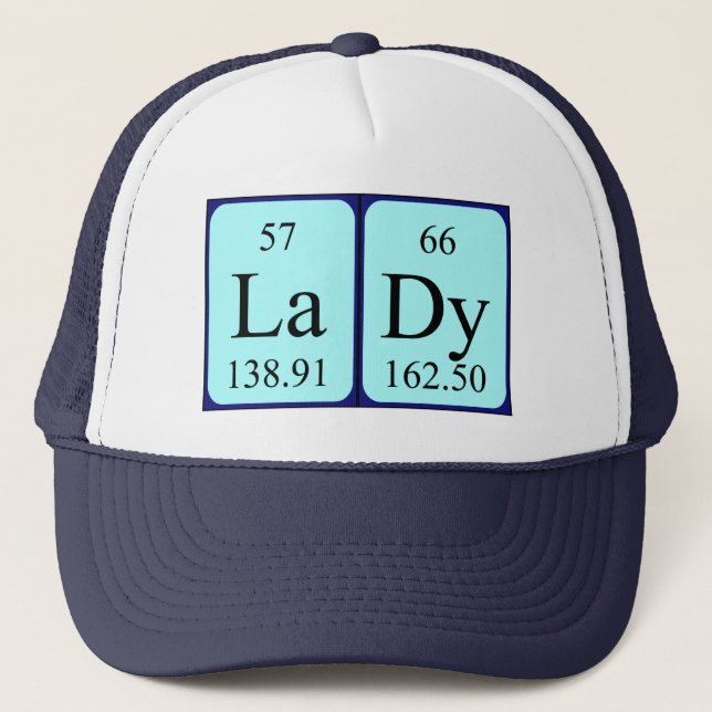 Casquette du nom de table périodique de la dame (Devant)