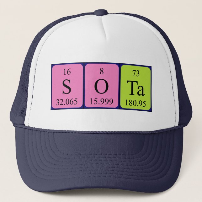 Casquette du nom de table périodique du quota (Devant)