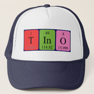 Casquette du nom de table périodique du Tino