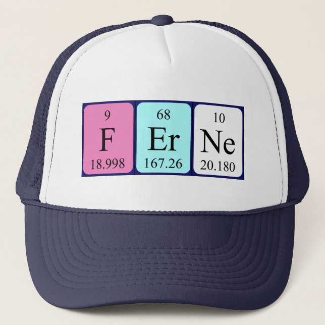 Casquette du nom de table périodique Ferne (Devant)