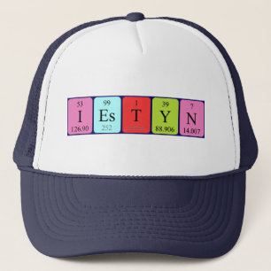 Casquette du nom de table périodique Iestyle