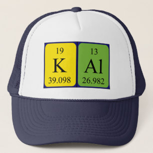 Casquette du nom de table périodique Kal