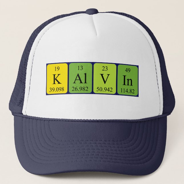 Casquette du nom de table périodique Kalvin (Devant)