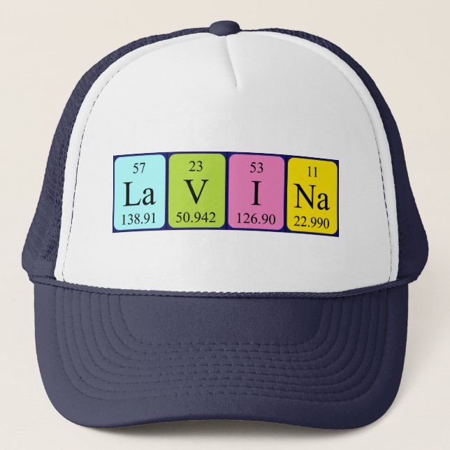 Casquette du nom de table périodique Lavina (Devant)