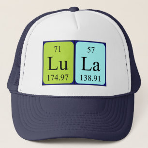 Casquette du nom de table périodique Lula