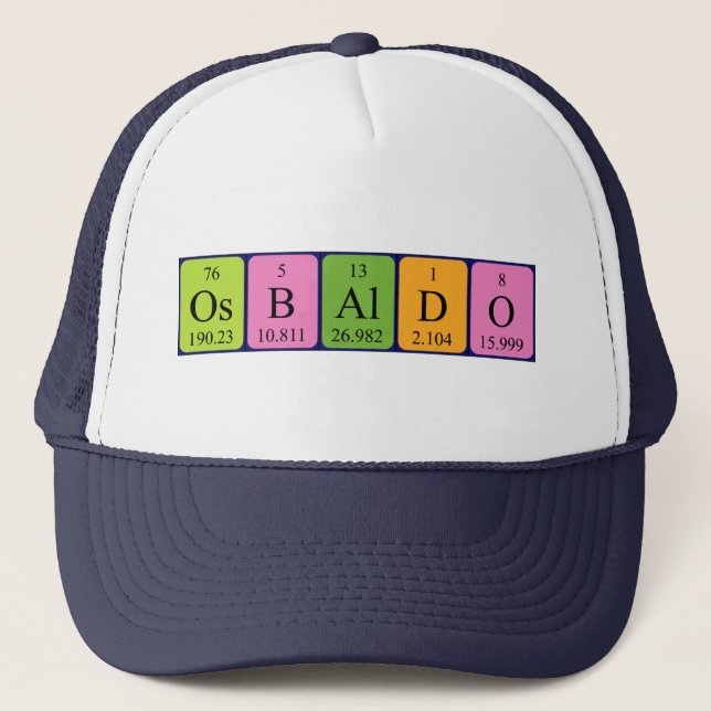 Casquette du nom de table périodique Osbaldo (Devant)
