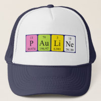 Casquette du nom de table périodique Pauline