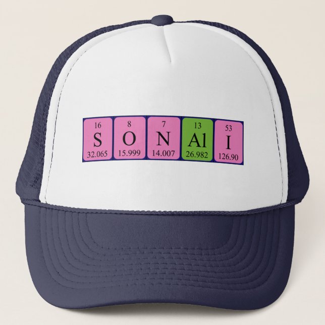 Casquette du nom de table périodique Sonali (Devant)