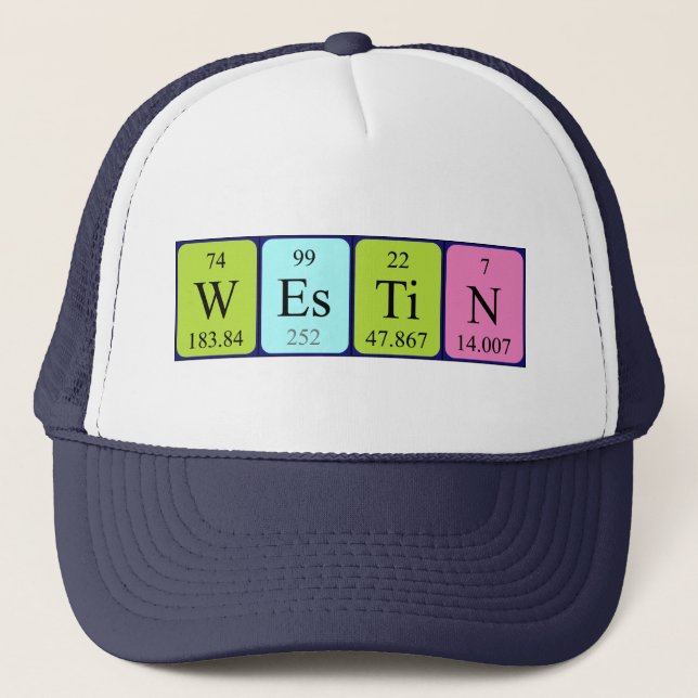 Casquette du nom de table périodique Westin (Devant)