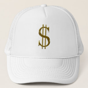 Casquette $ d'U.S.dollar d'or de signe