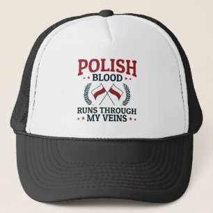 Casquette Du sang polonais coule dans mes veines Pologne Pol