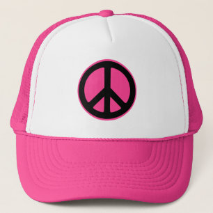 Casquette du symbole de paix rose