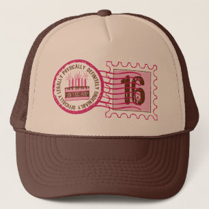 Casquette du timbre 16 d'anniversaire