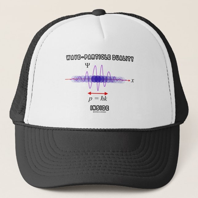 Casquette Dualité des particules dans l'incertitude Principe (Devant)
