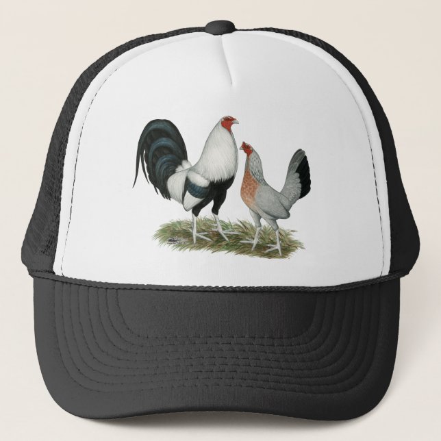 Casquette Duckwing argenté Gamefowl (Devant)
