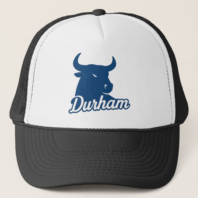 Casquette Durham Bull Head Logo - Bold Blue Script City (Devant)