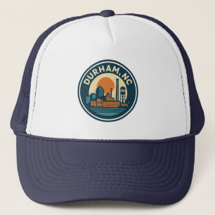 Casquette Durham, NC Retro Skyline Badge - Vintage Mill Town