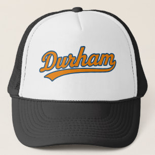 Casquette Durham Script Logo en Orange rétro et bleu - Bull
