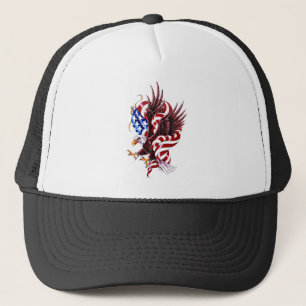 Casquette Eagle et style d'illustration de tatouage de