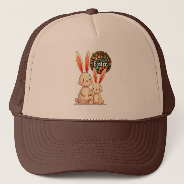 Casquette Easter Family – Cute Bunny Celebration - boné (Devant)