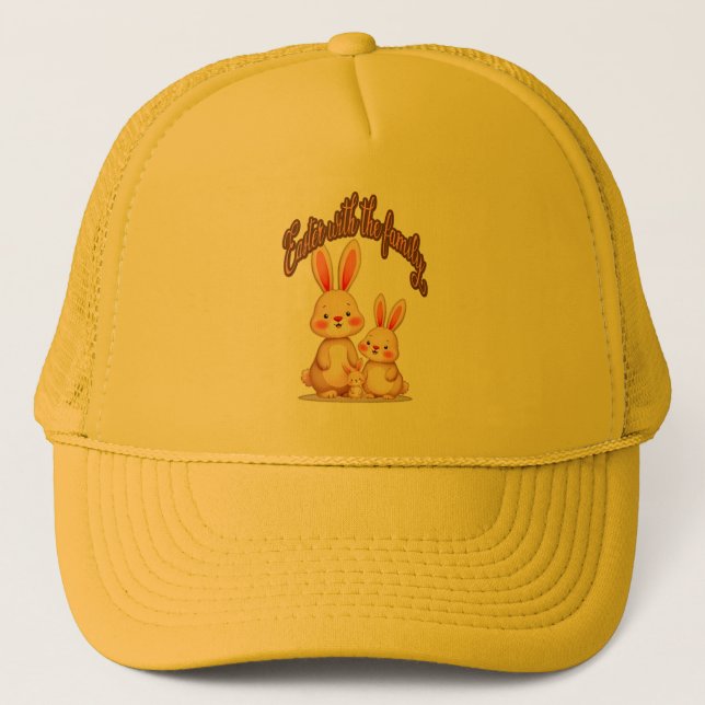Casquette Easter Is Better with Family – Cute Bunnies - boné (Devant)