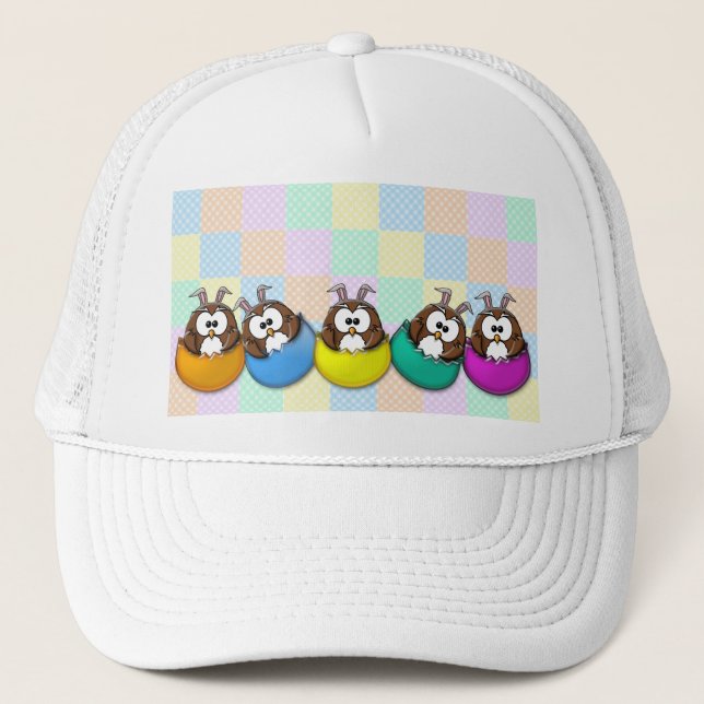 Casquette Easter owl - rainbow (Devant)