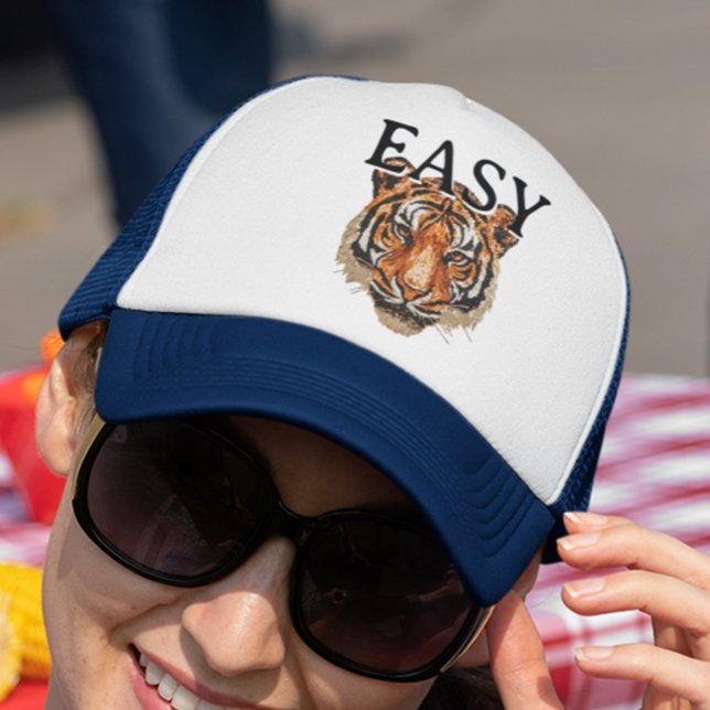 Casquette Easy Tiger Portrait Faux Sequin look tendance (Créateur téléchargé)