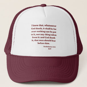 Casquette Ecclésiaste 3:14 KJV Bible Verse